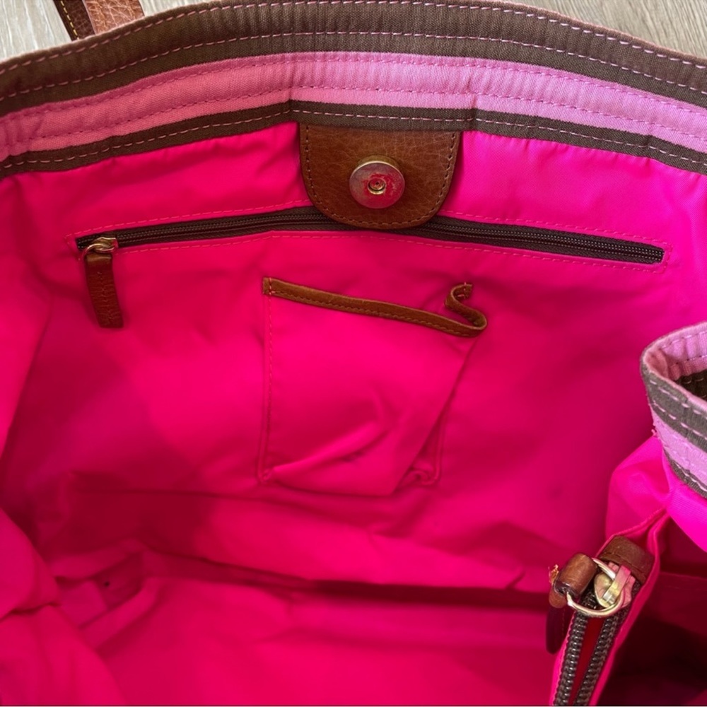 Dooney & Bourke Pink Stripe Handbag - Picture 11 of 16